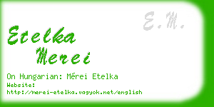 etelka merei business card
