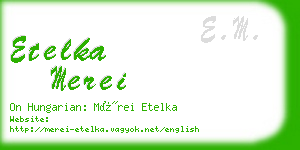 etelka merei business card